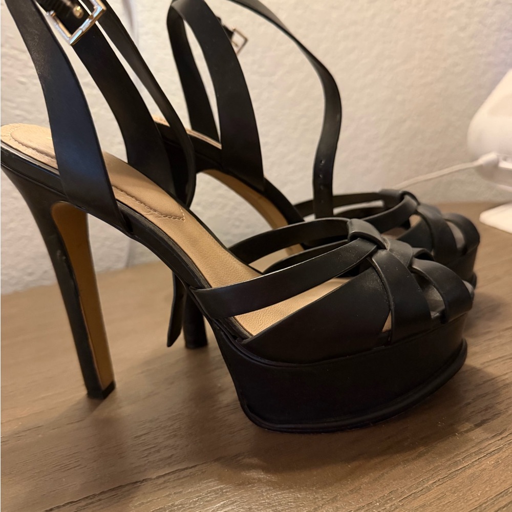 Aldo Black Platform Heels